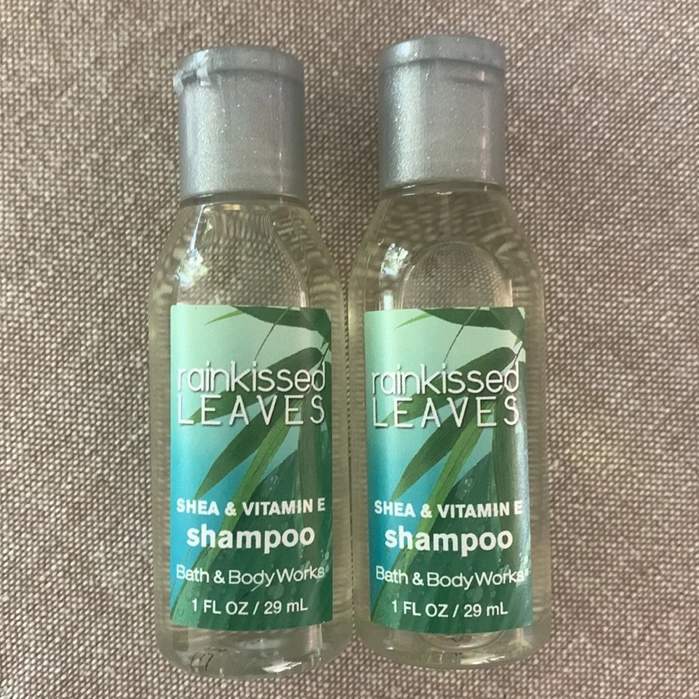Bath & Body Rainkissed Leaves Lot of 8 New Shampoo Conditioner Lotion 1 oz each